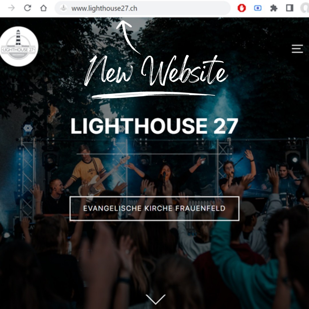 NEW WEBSITE 🎉 Check it out! 😎 wie findest du unsere neue Website? 🥳🎉
Ein grosses Dankeschön an alle, welche dies möglich gemacht haben @mariusmeyer.mp4, @simonknst und @lionel_baur 🥳🎉
#lighthouse27 #lighthouse27band #kirche #newwebsite