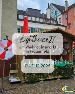 Dieses Wochenende sind wir am Weihnachtsmarkt in Frauenfeld. An unserem Stand kannst du am Glücksrad dein Glück herausfordern. Zudem findest du schöne Bastelarbeiten von unseren LIGHTHOUSE27-Girls. Wir sammeln Spenden für zwei Hilfswerke: @kinderhilfesternschnuppe und Mission am Nil. Kommst du auch vorbei? Wir freuen uns auf Dich!🥳